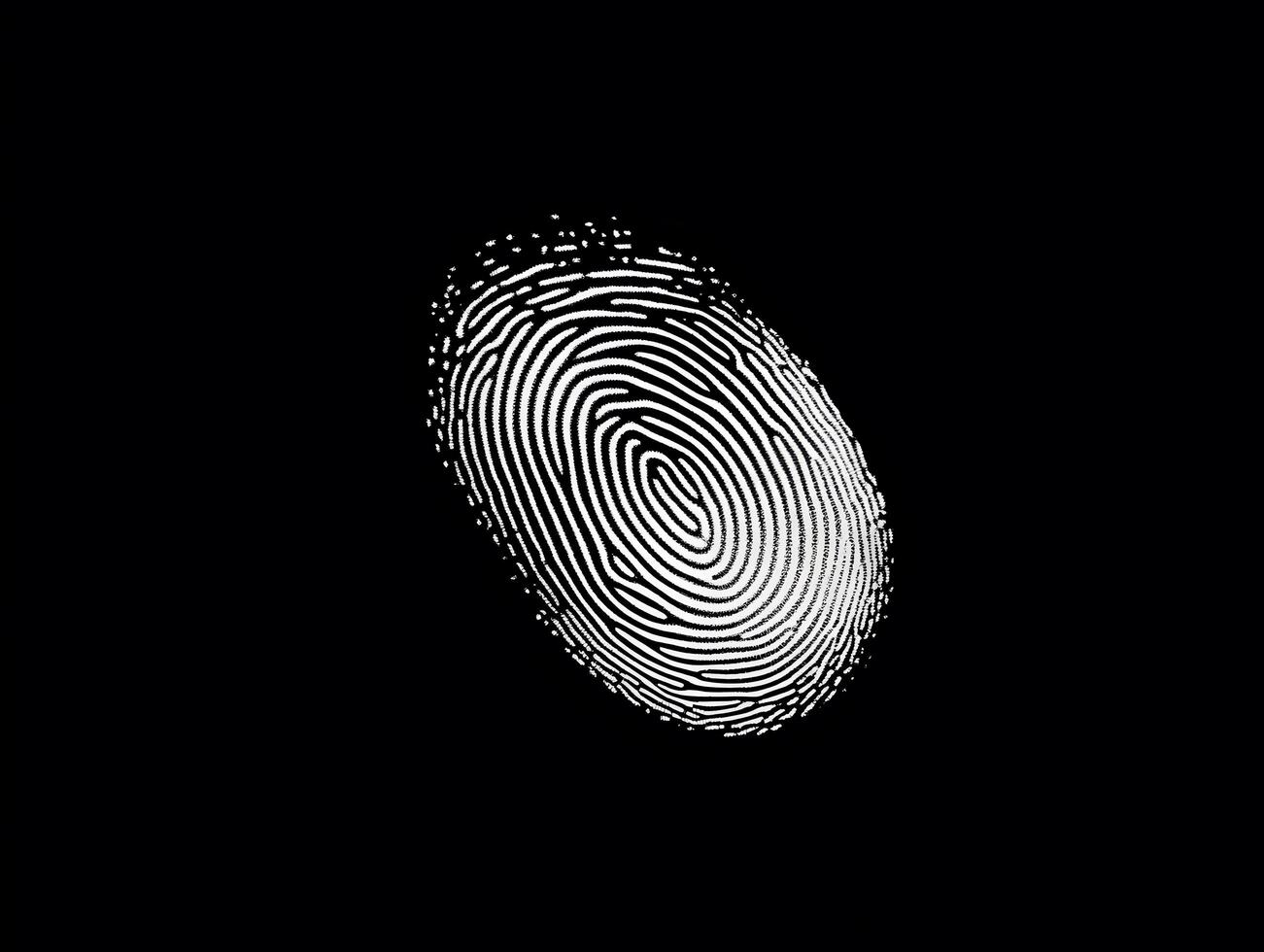 Fingerprint identity. Thumbprint for crime scenes or id authentification photo