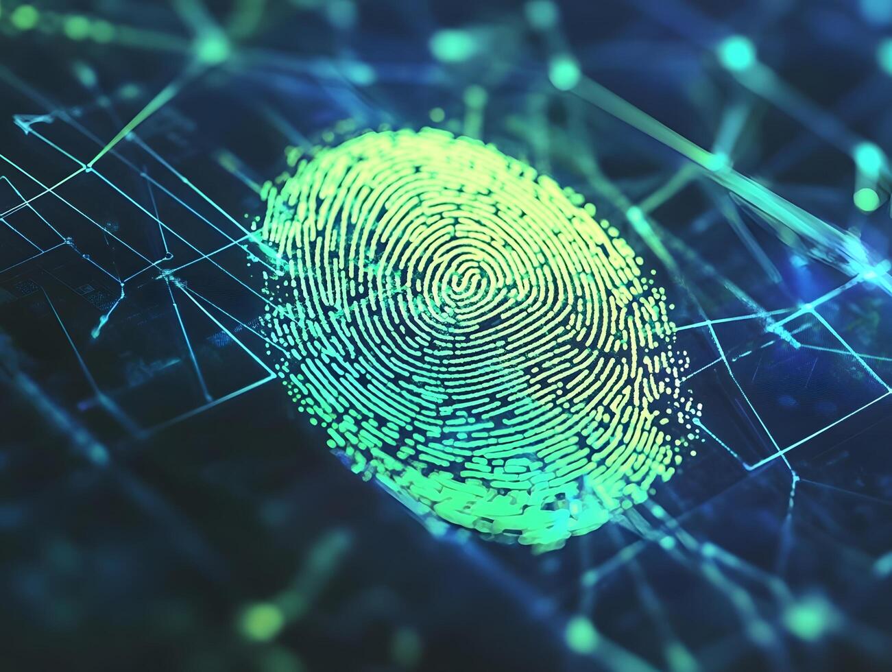 Fingerprint identity. Thumbprint id authentification photo