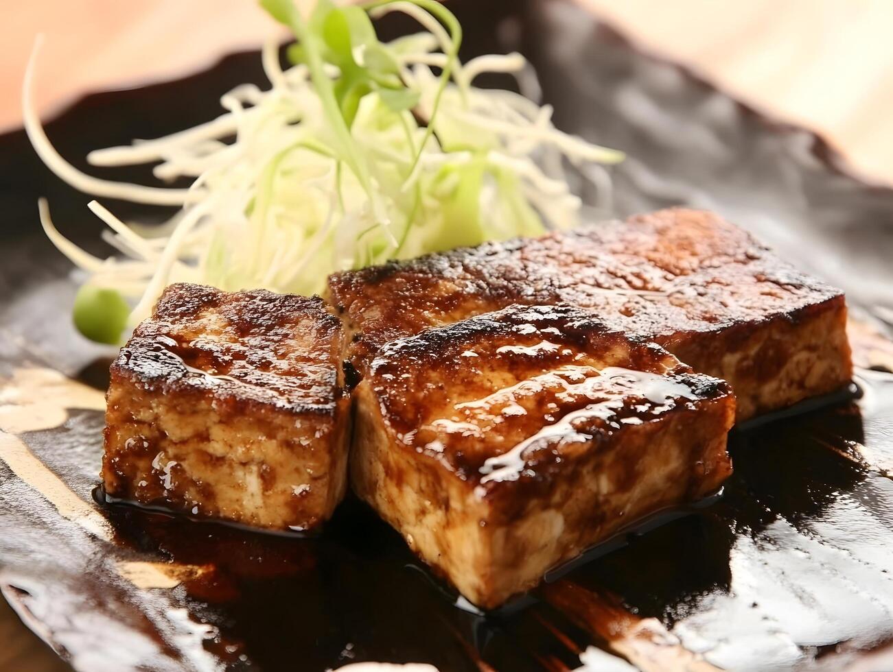 Grilled tofu food vegetarian cuisine vegan lunch dinner menudish photo