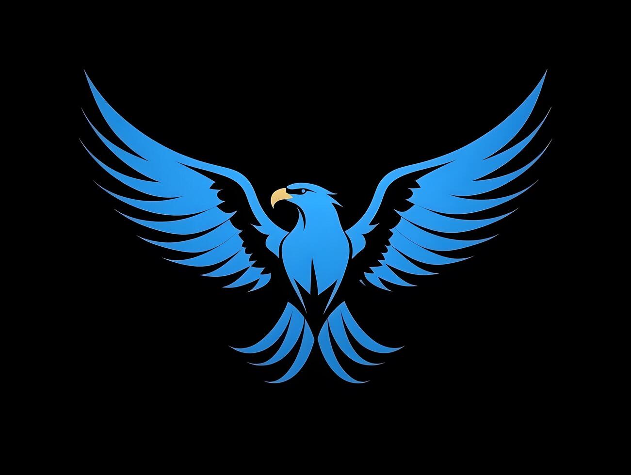 Blue Wildlife Eagle Bird icon logo symbol photo