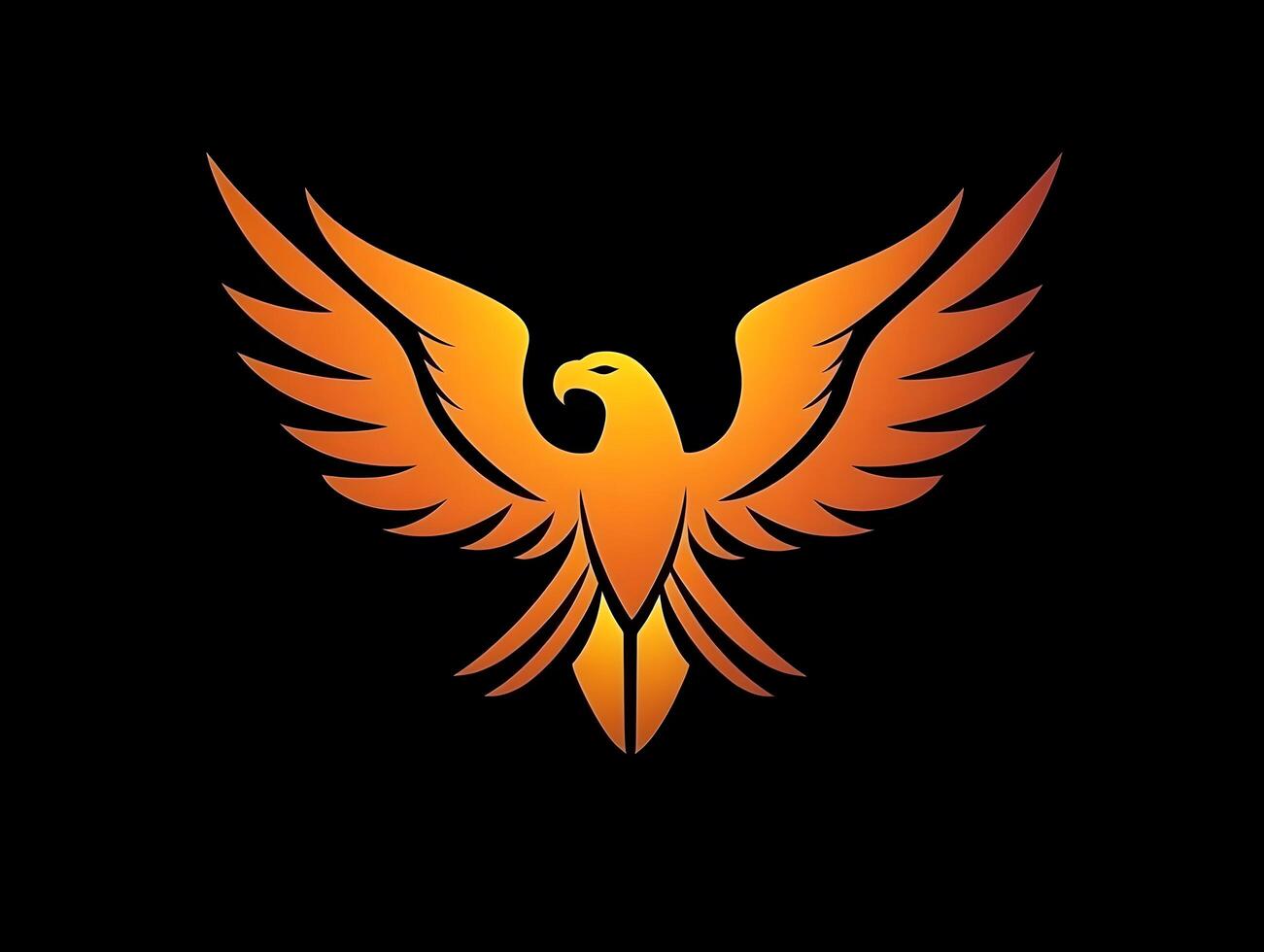 Orange Eagle Bird icon logo symbol photo