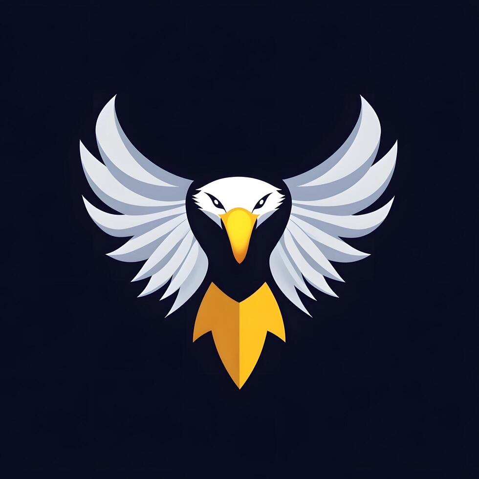 Simple Eagle Bird icon logo symbol photo