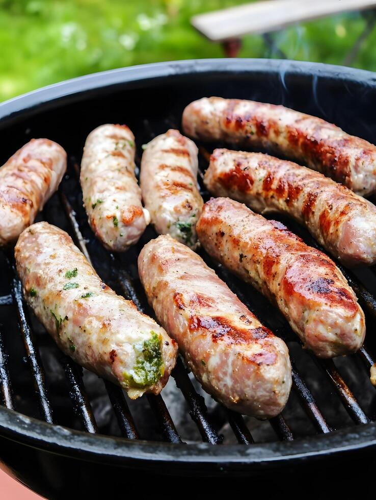 Tasty Grilled Sausage Juicy Season Grilling Beef Barbeque Bbq photo