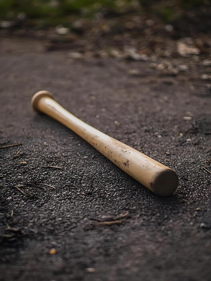 Wooden baseball bat active athlete sports equipment photo