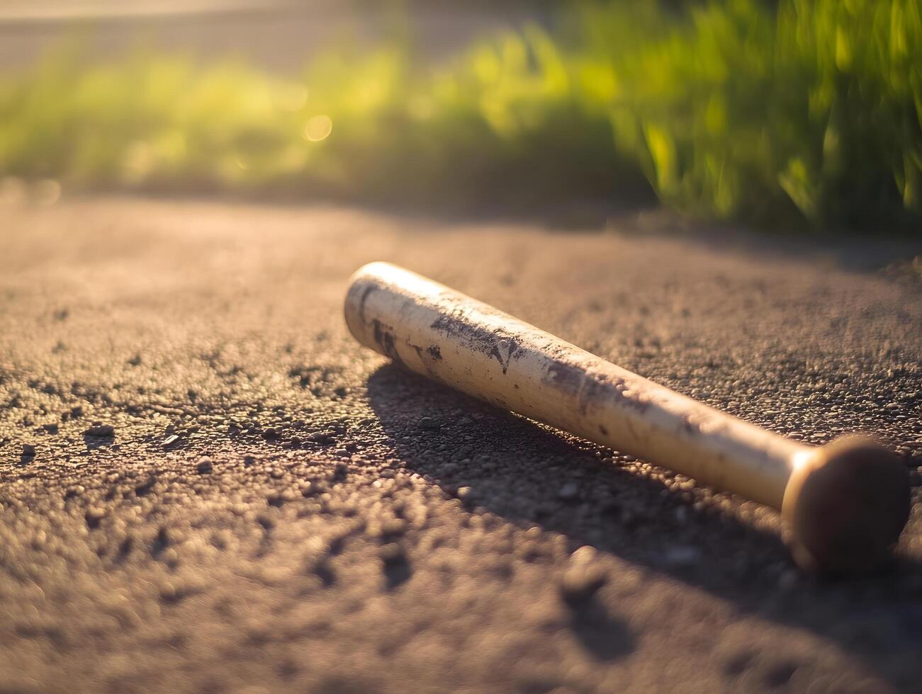 Wooden baseball game bat active athlete sports equipment photo