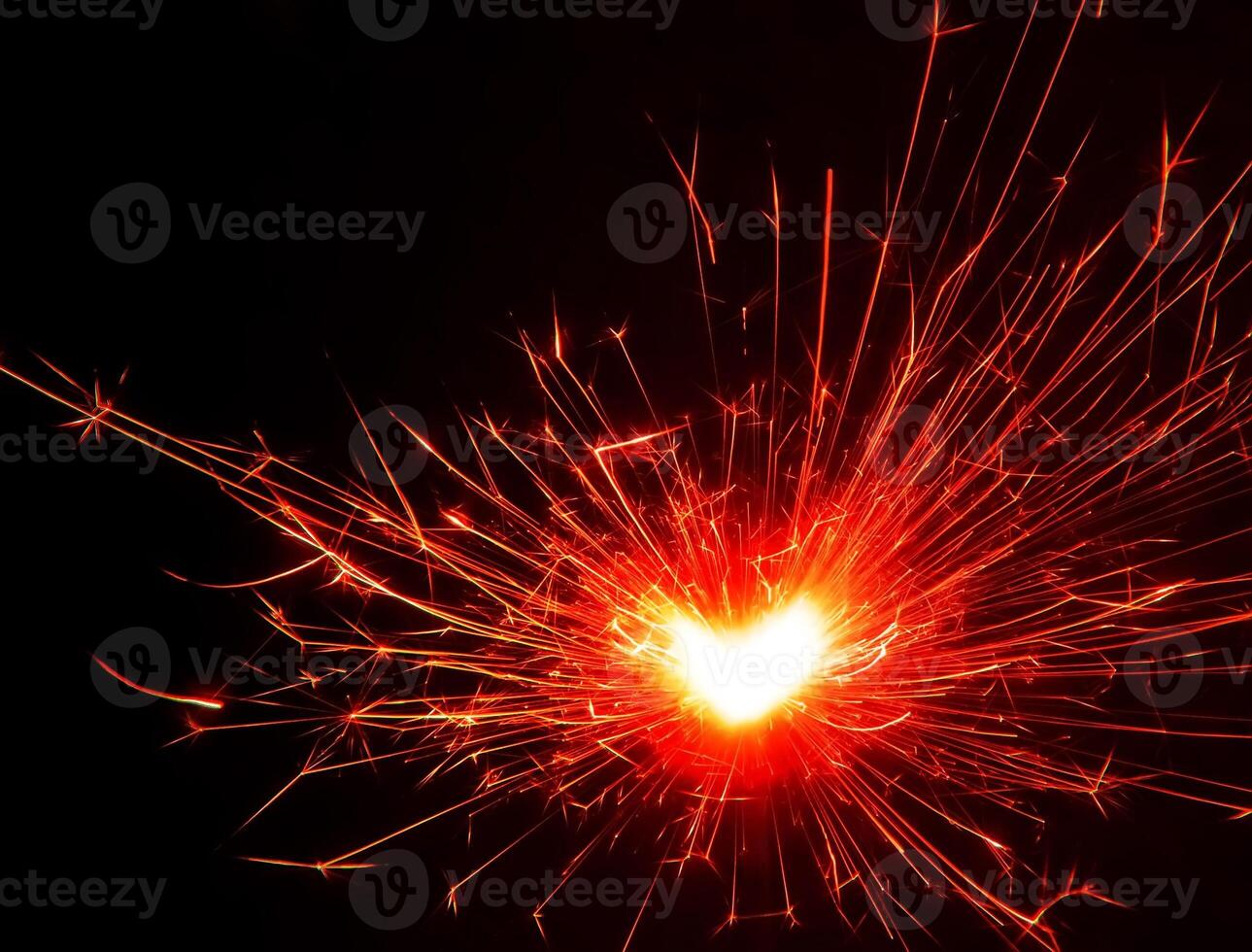 Bengali fire heart-shaped flare photo