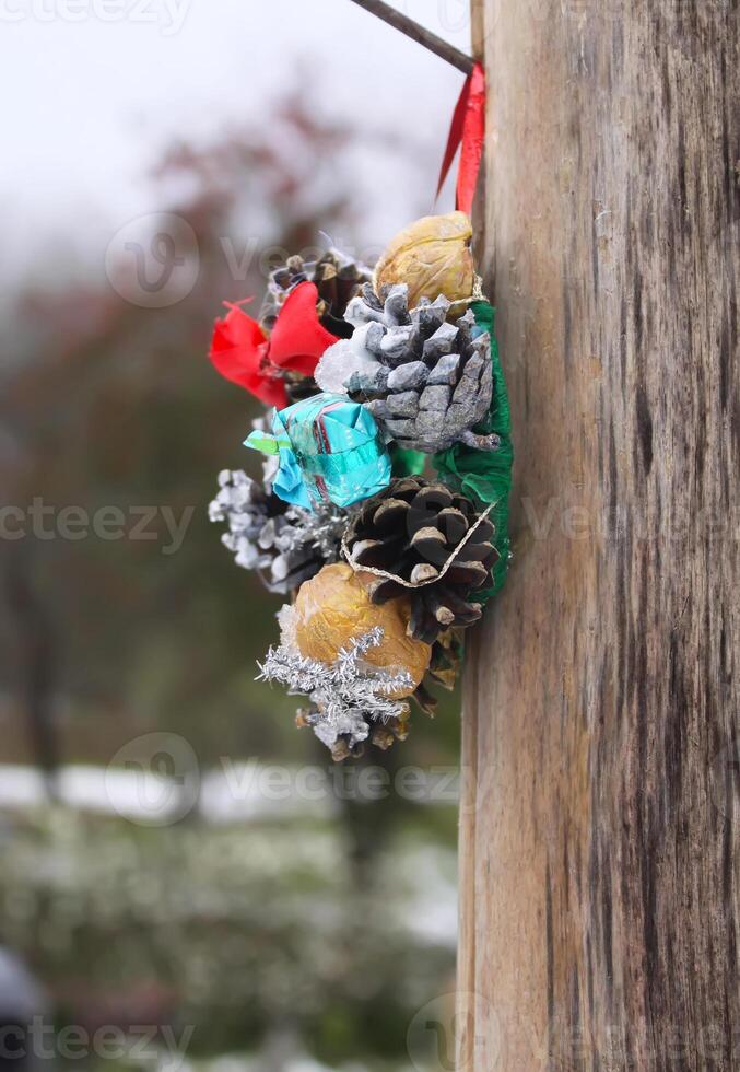 Handmade christmas wreath photo