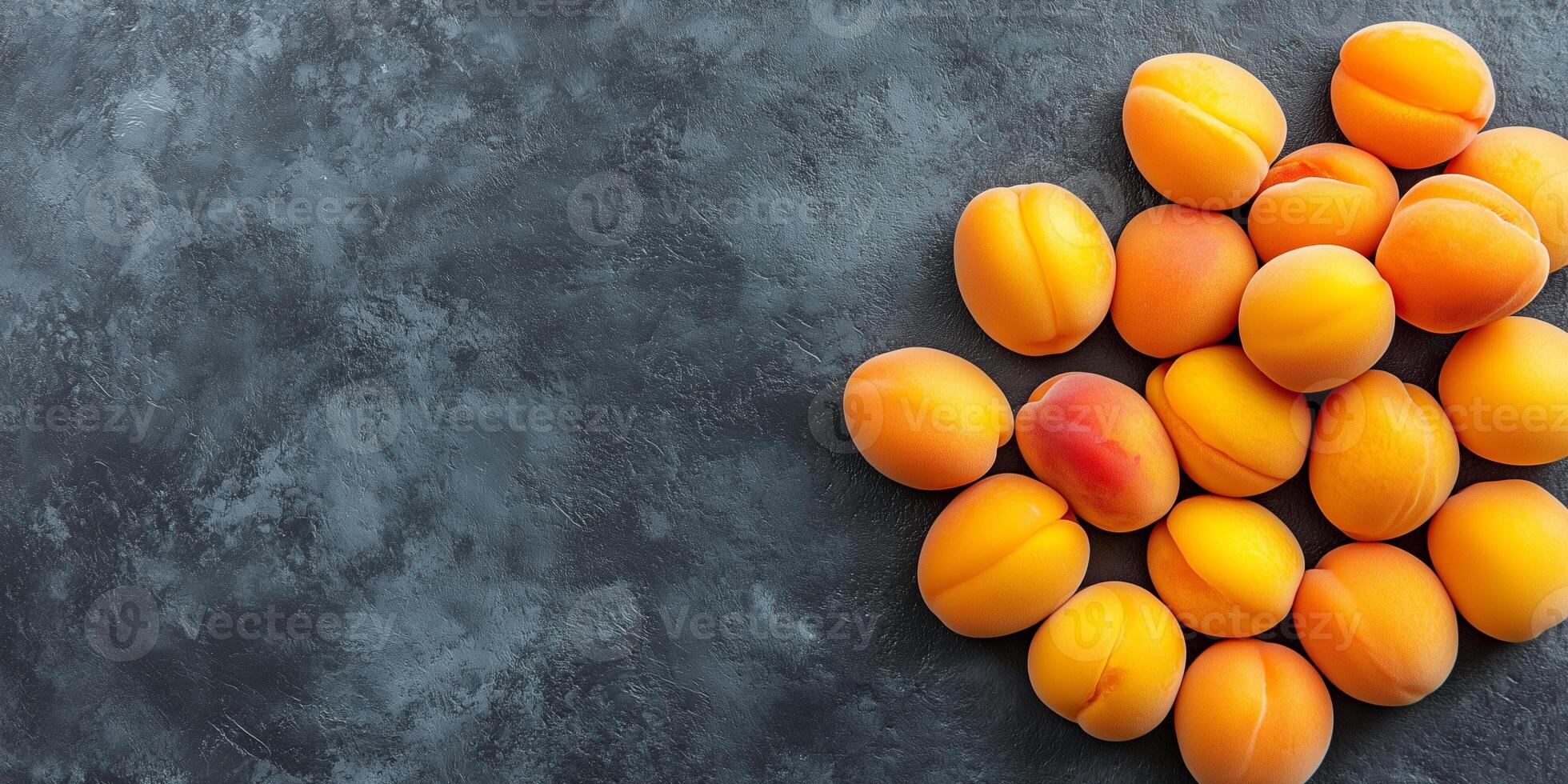 Close-up of apricots in a small, uneven pile, photorealistic food photo