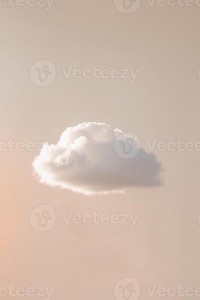 A cloud is floating in the sky photo