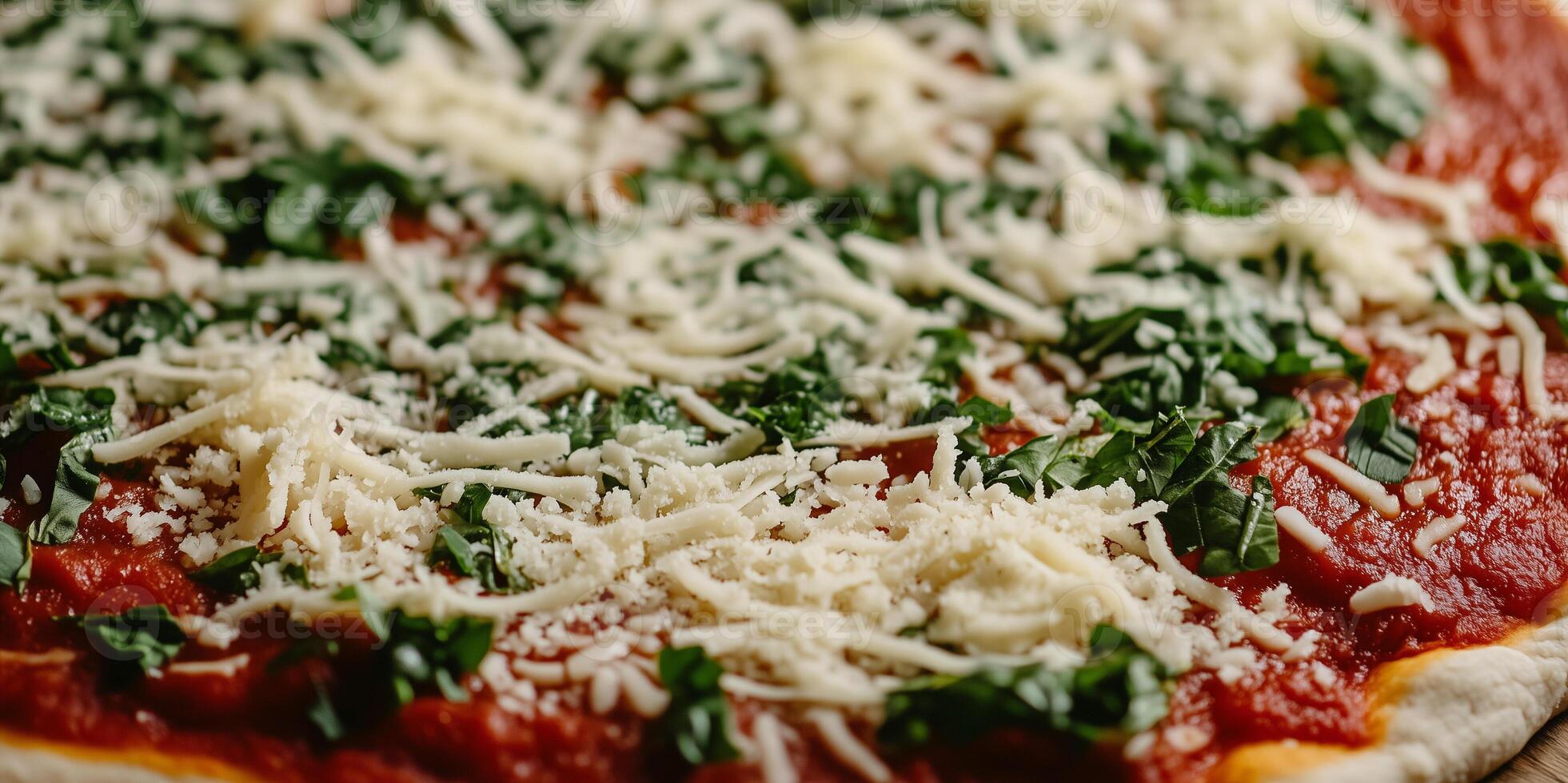 Close-up of gluten-free pizza crust with evenly spread toppings, photorealistic food photo
