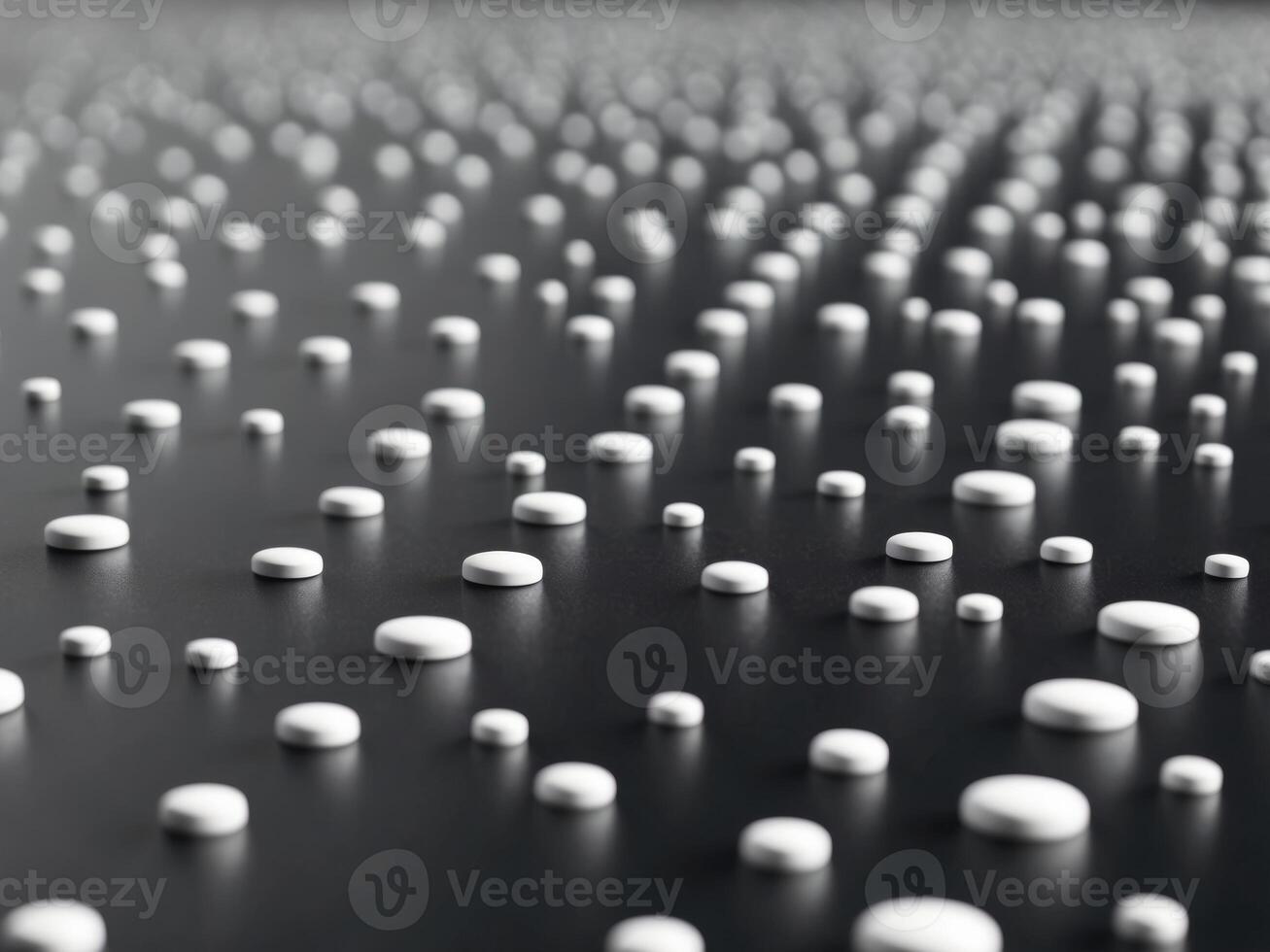 white circle dots texture on black background. photo