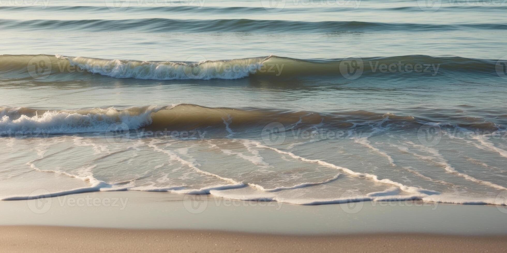 gentle lapping waves soft repetitive waves lapping at the shore. photo