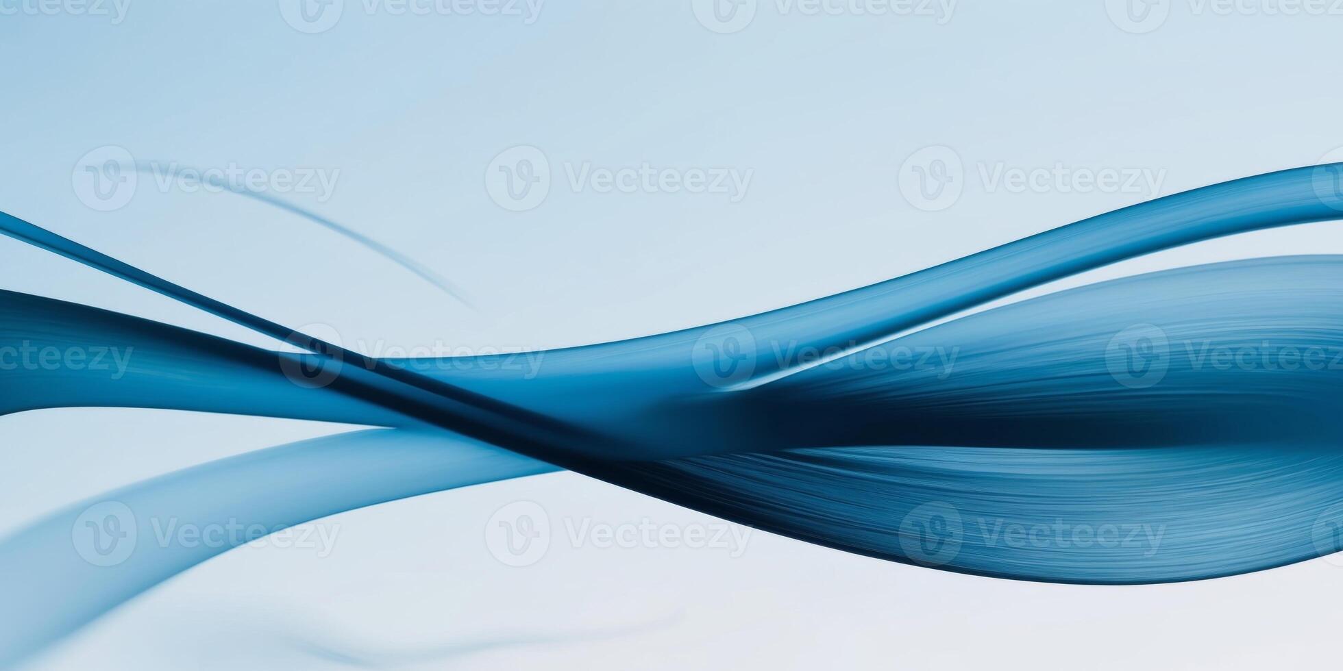 abstract blue smooth flowing lines background. photo
