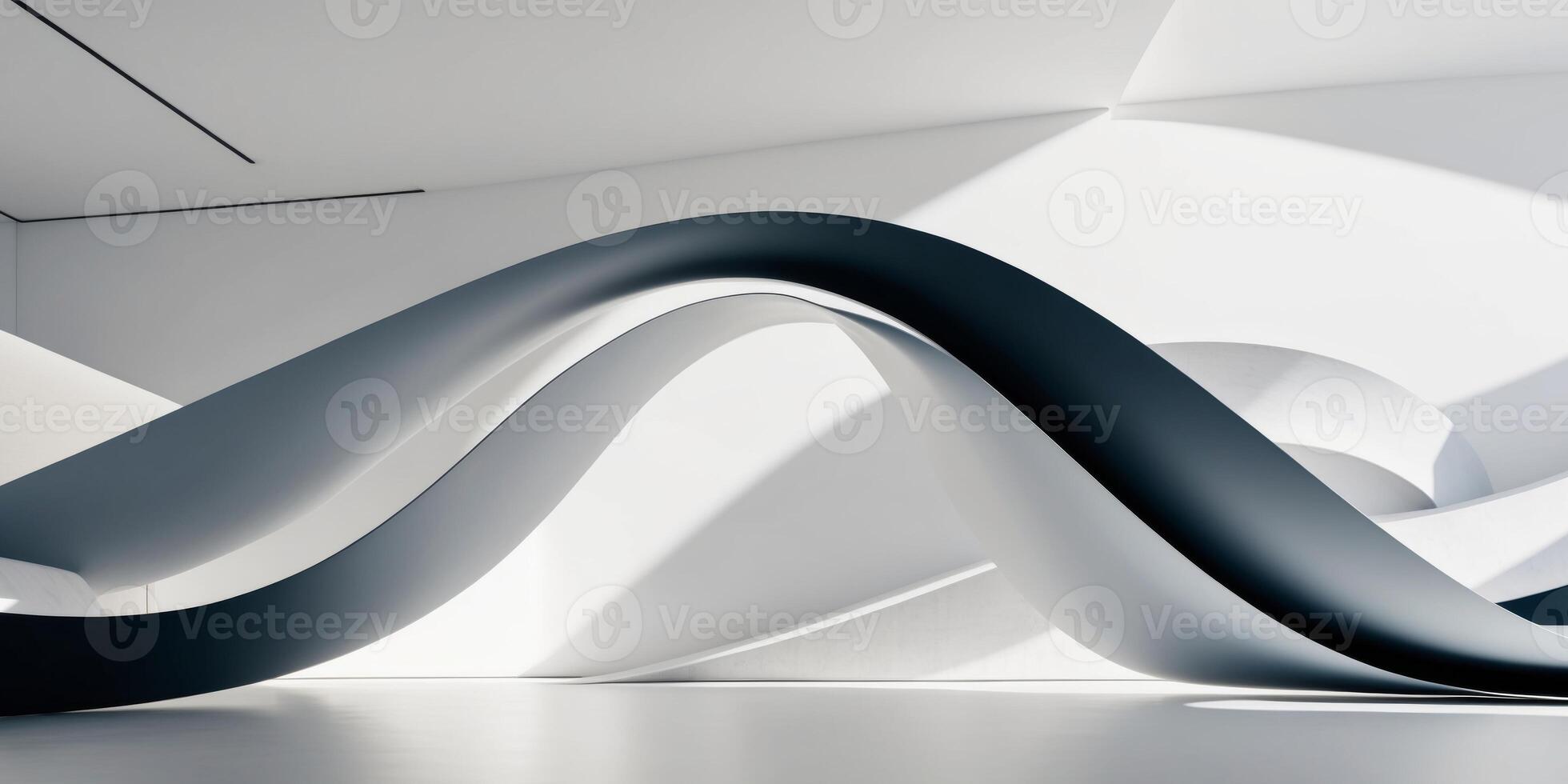 Dynamic Abstract Wave Design with Bold Curves. photo
