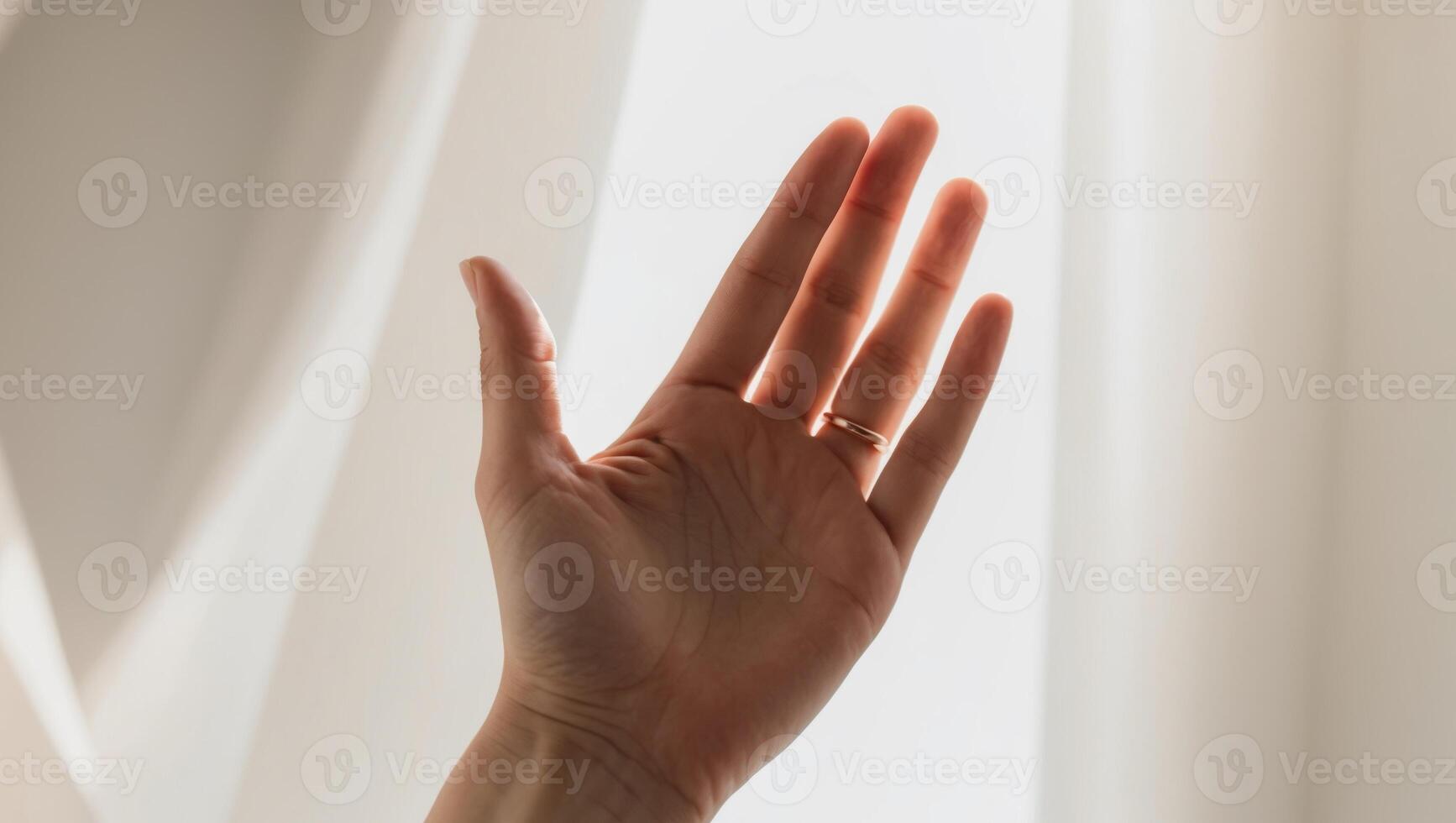 Crossing the Heart Gesture as a Heartfelt Promise and Personal Vow. photo