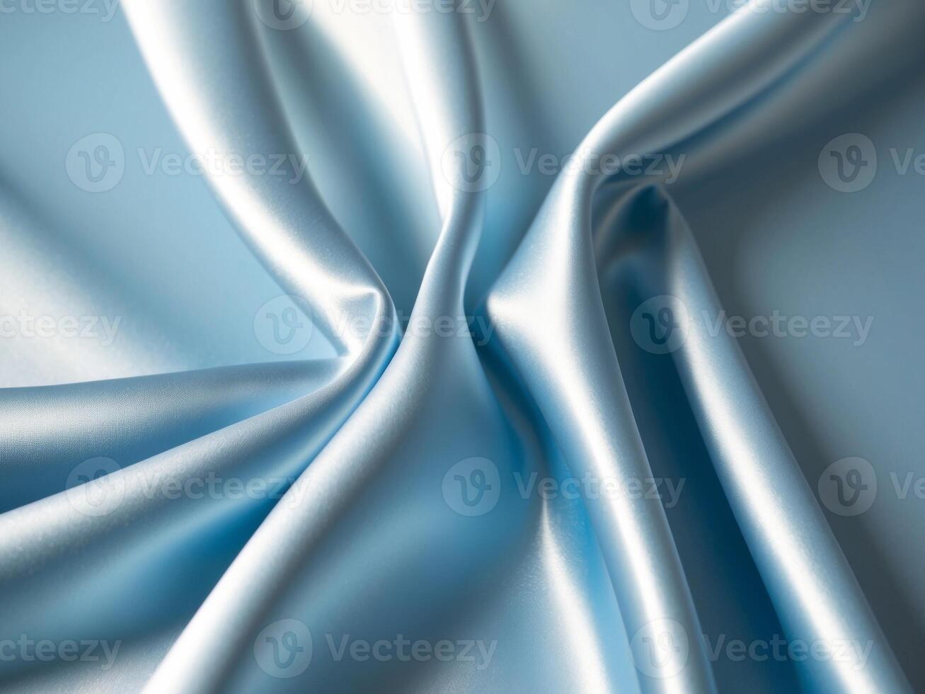 Luxurious blue satin fabric background for interior design and fashion concepts blur. photo