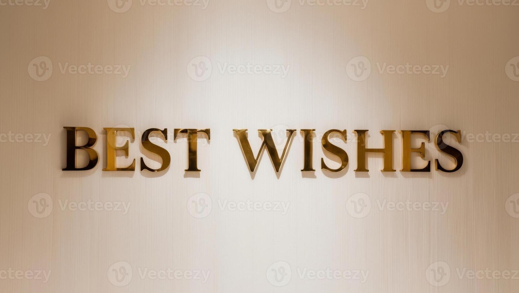 best wishes wished with golden lettering. photo