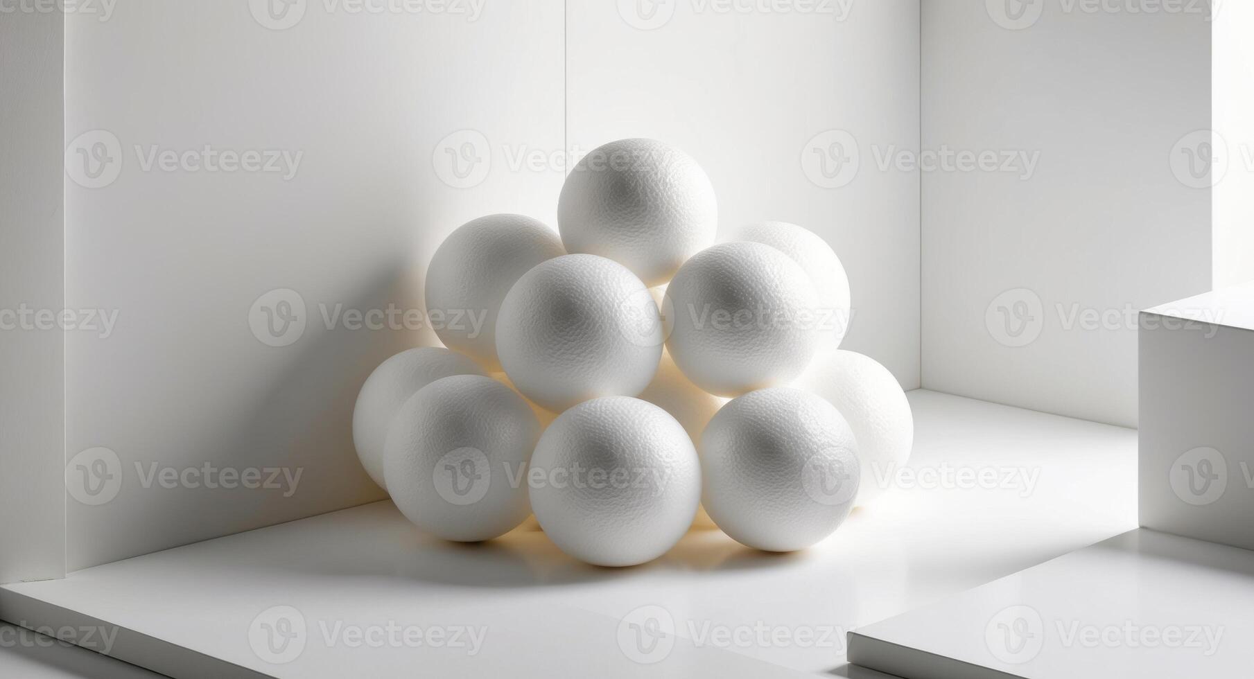 Polystyrene balls as insulation material or filling. photo