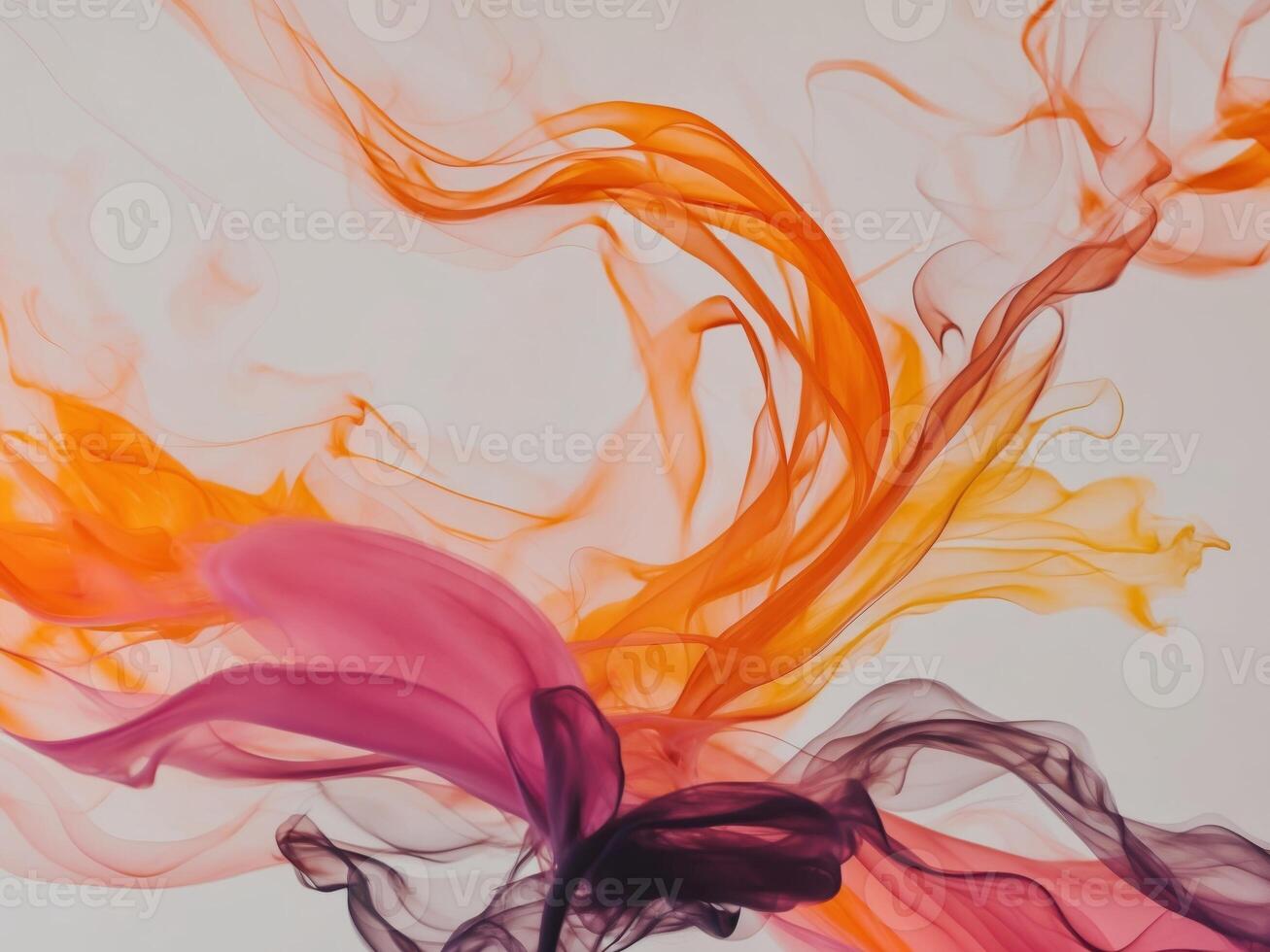 abstract fire flames smoke blend of vibrant colors with shapes resembling fluid artistic texture effect. photo