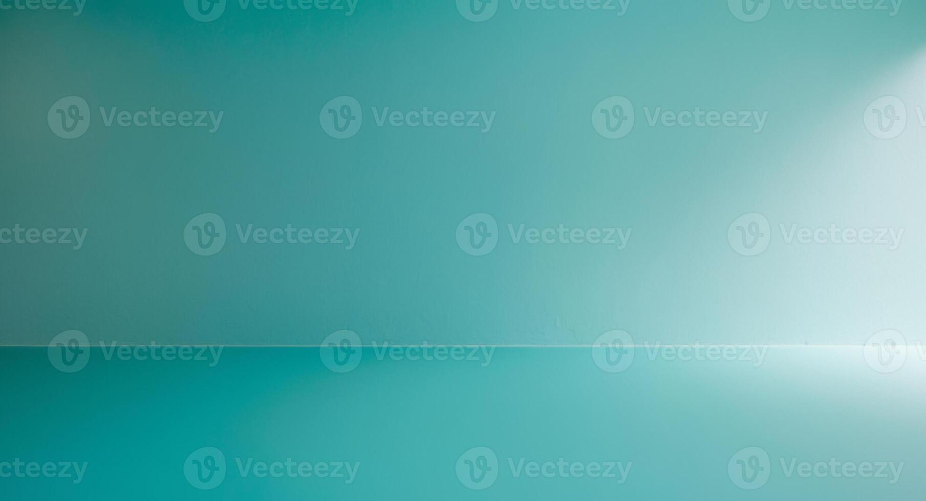 Smooth turquoise wall background bright turquoise surface with a smooth matte finish. photo