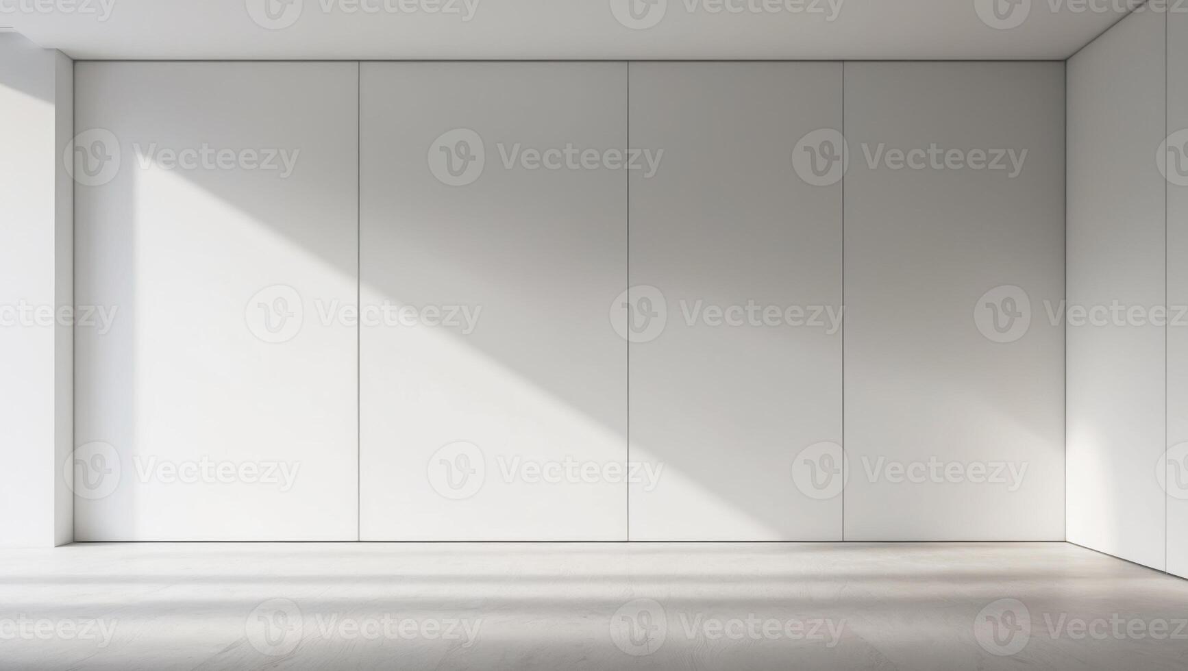 Blank Wall and Floor Space for Design Mockup. photo