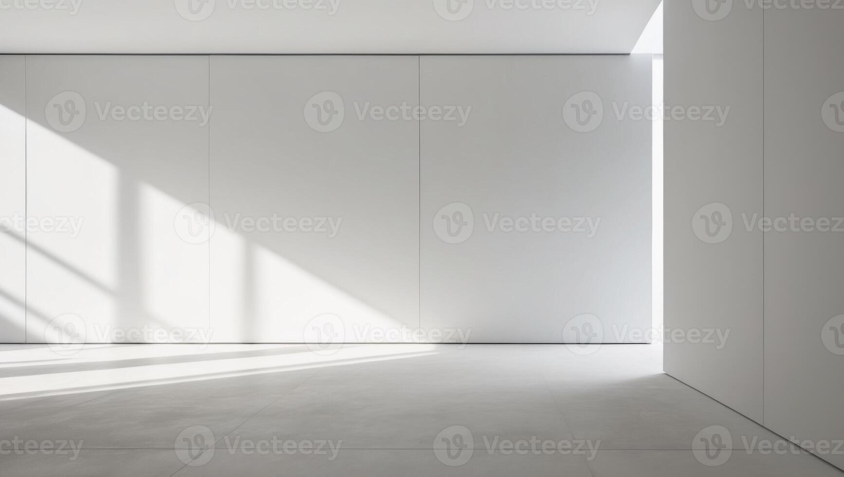 Blank Wall and Floor Space for Design Mockup. photo