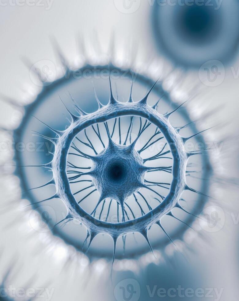 Microscopic marvel A closeup view of a cells intricate structure. photo