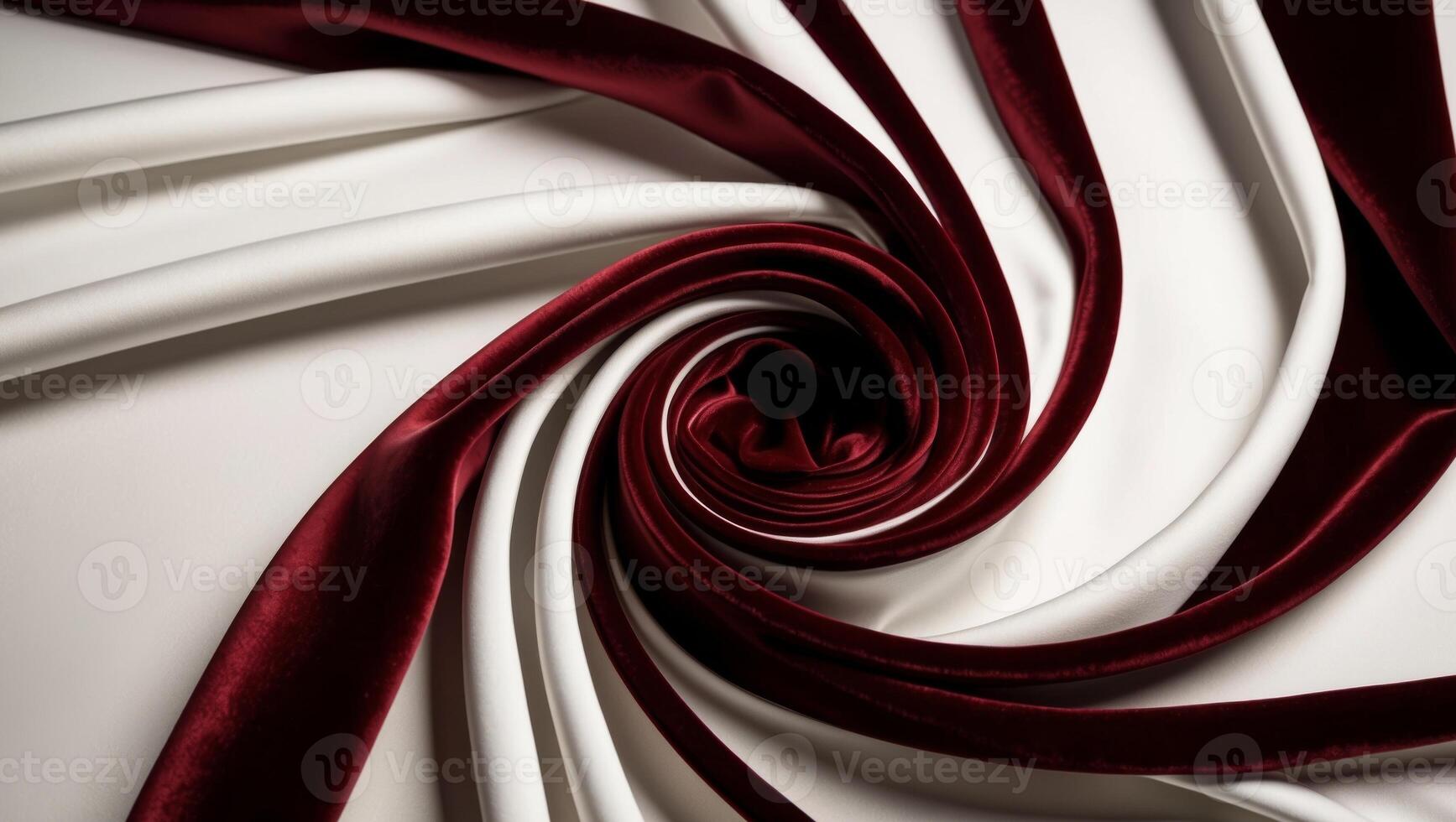Luxurious swirl of ruby red fabric texture for elegant design concepts. photo