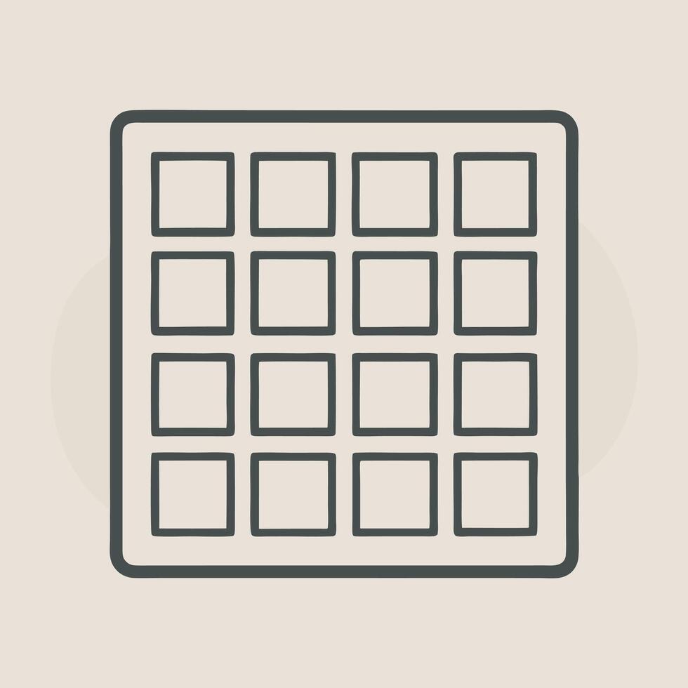 A square grid of squares on a white background vector