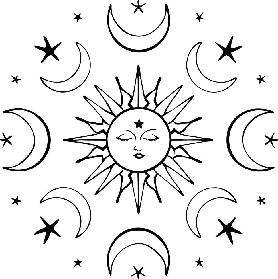 Celestial symbol isolated on a white background vector