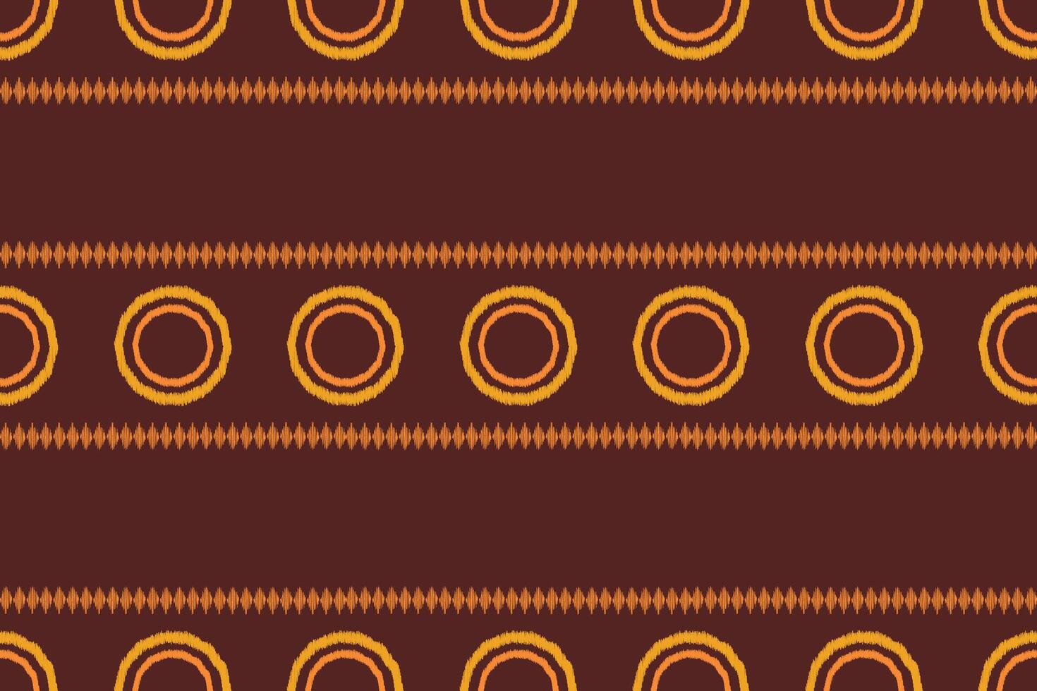 Ethnic brown color background ikat pattern geometric ikat fabric pattern motif design ethnic. vector