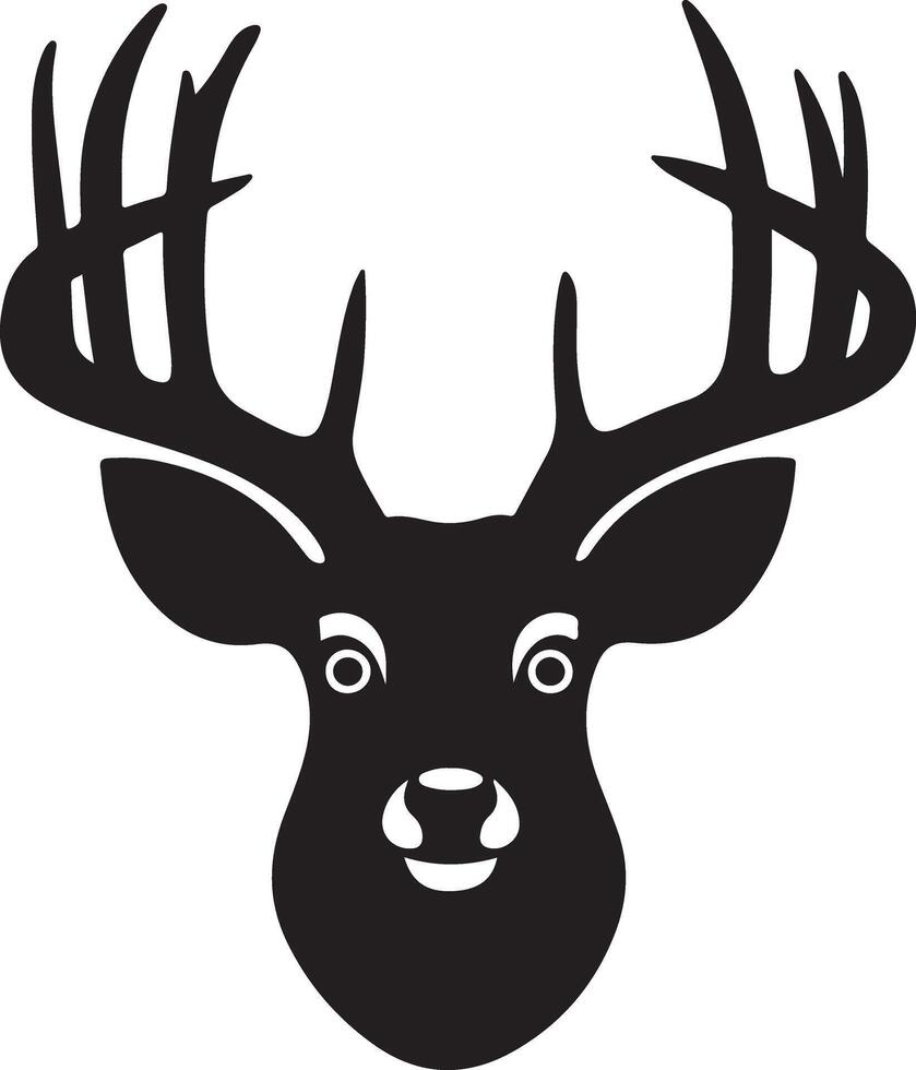 A silhouette of a deer head vector