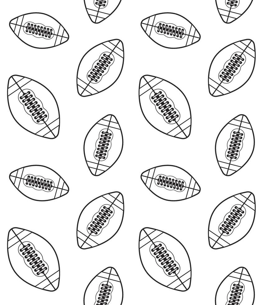 Seamless pattern of American football ball vector