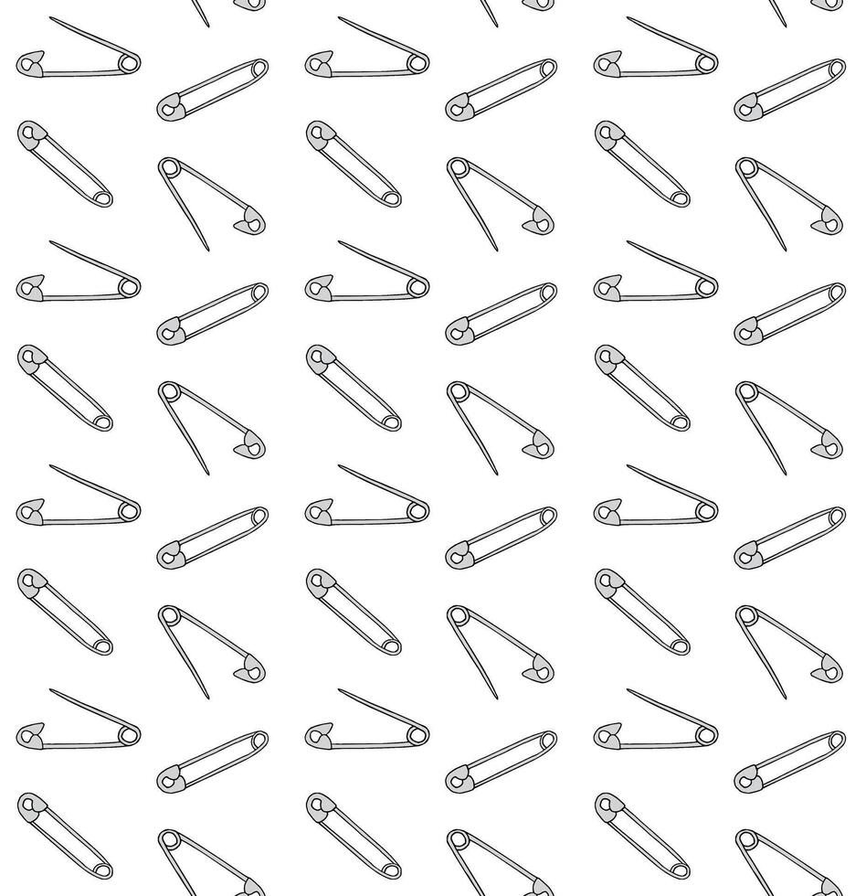 Seamless pattern of sketch English pins vector