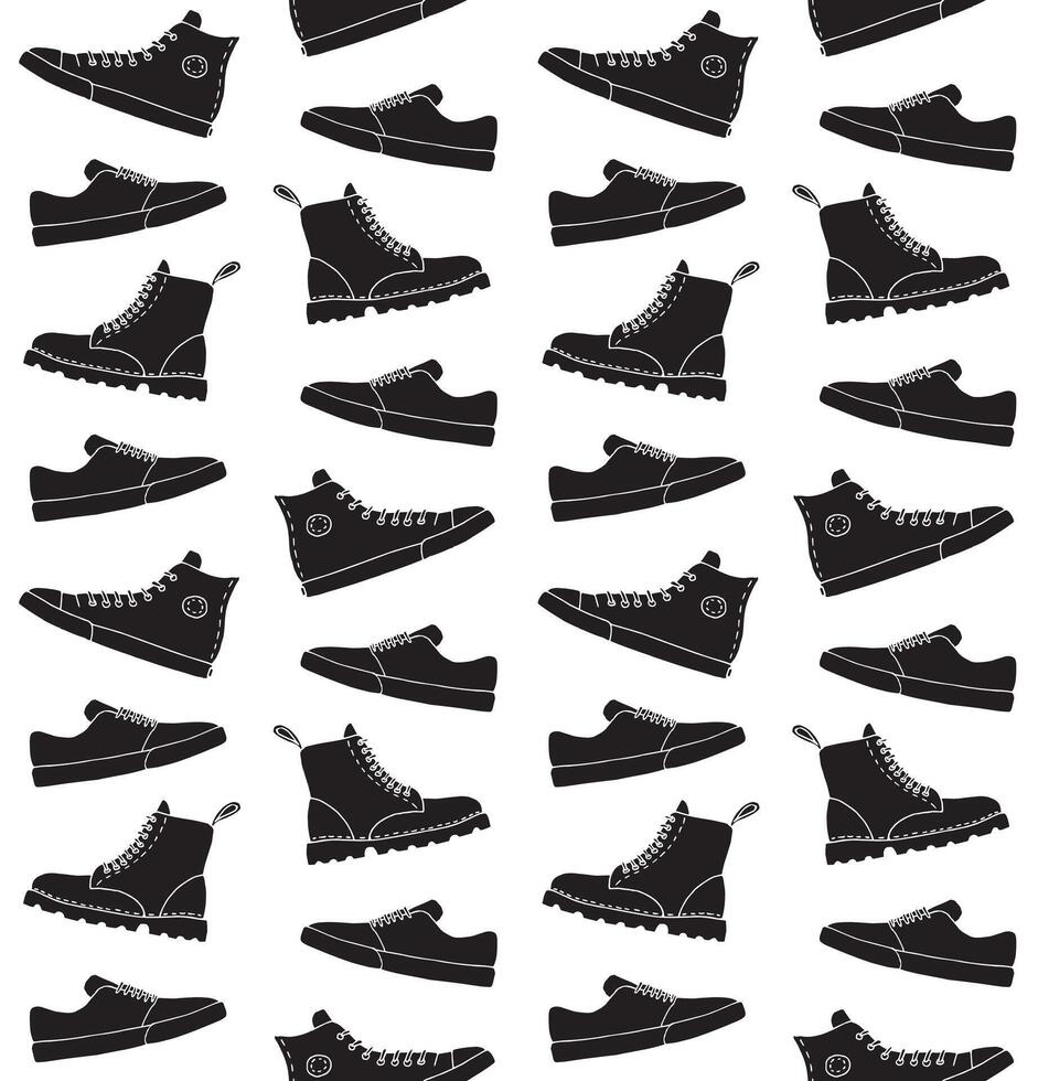 Pattern of boots vector