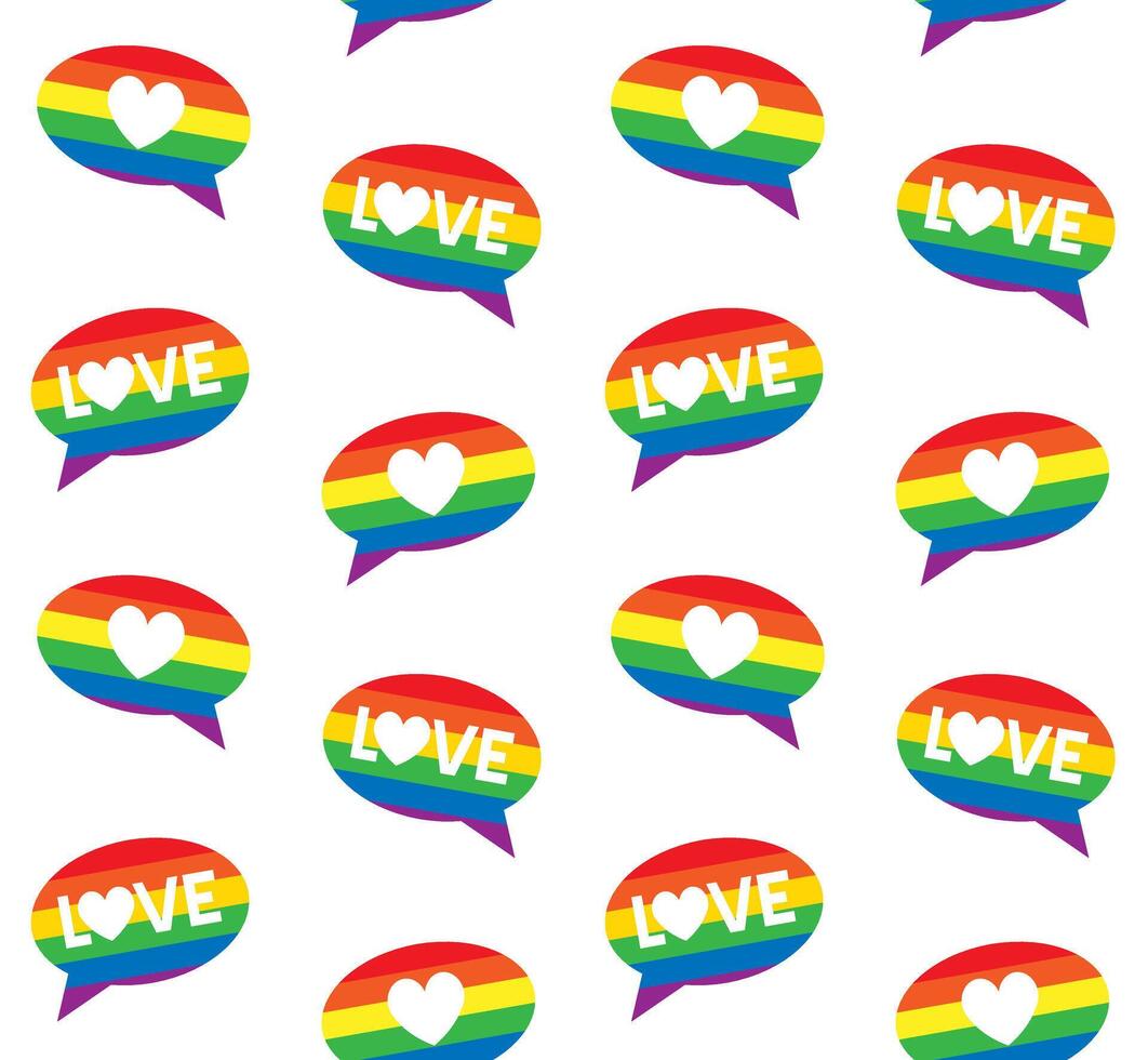 Seamless pattern of lgbt bubble vector