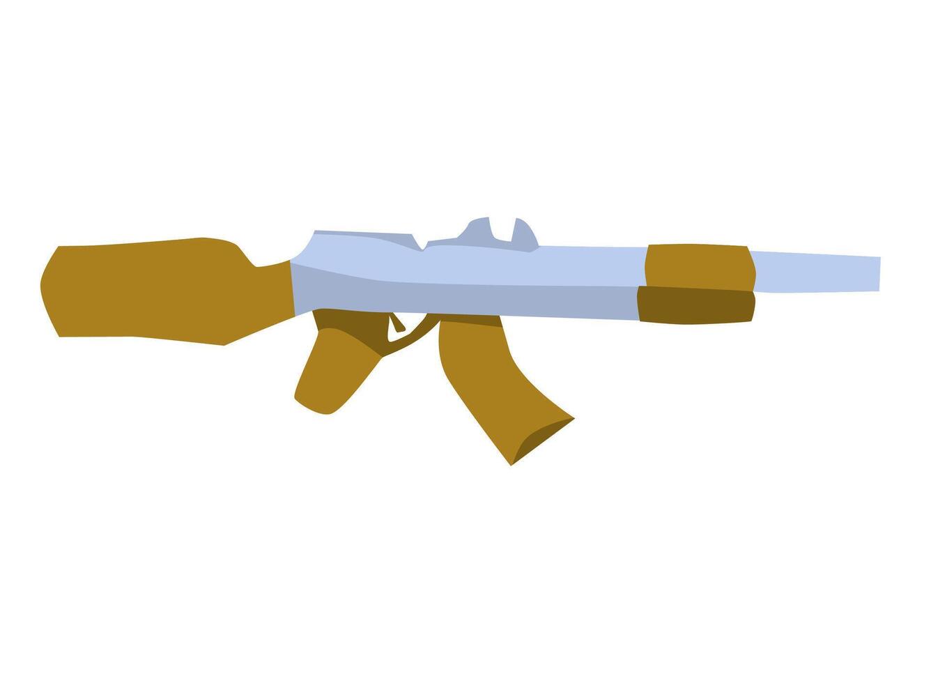 simple drawing of a machine gun simplified version vector