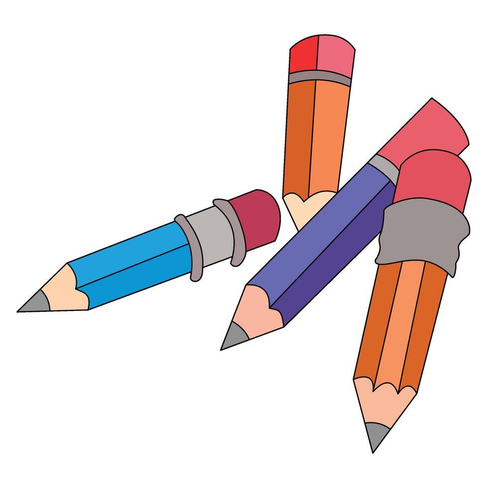 A pencil illustration vector
