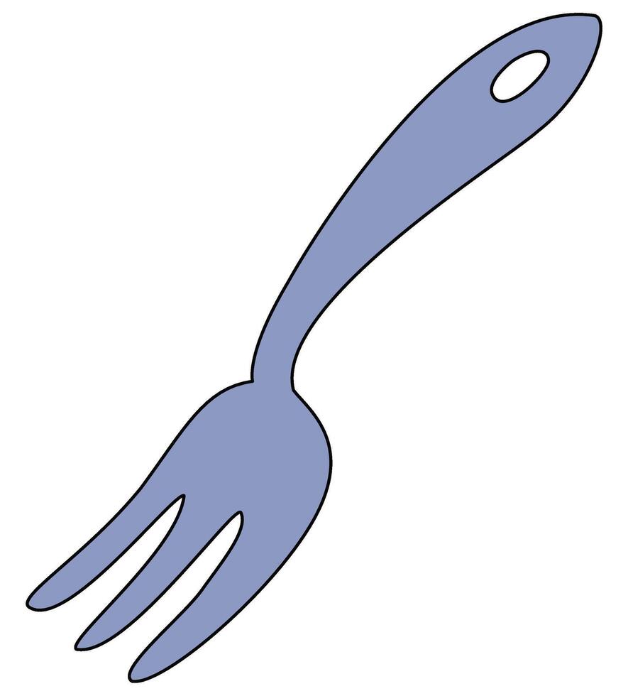 Cute fork cartoon illustration vector