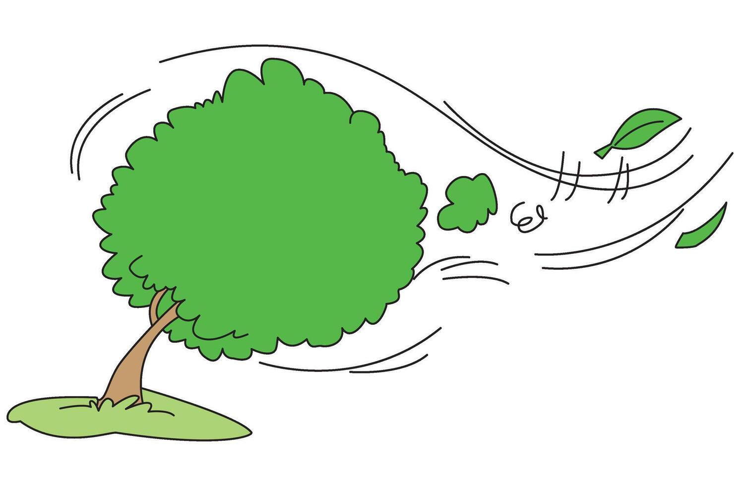 A the trees storm landscape vector
