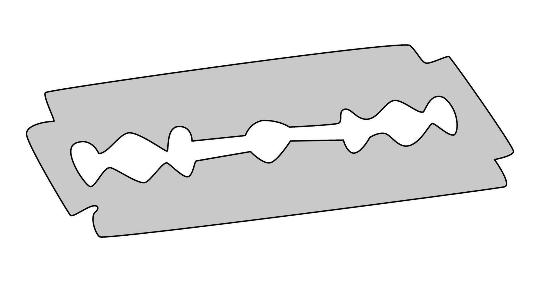 Razor blade isolated on a white background vector