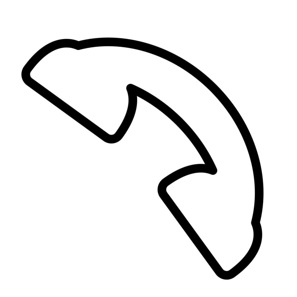 telephone handset symbol, black and white silhouette illustration, white background vector