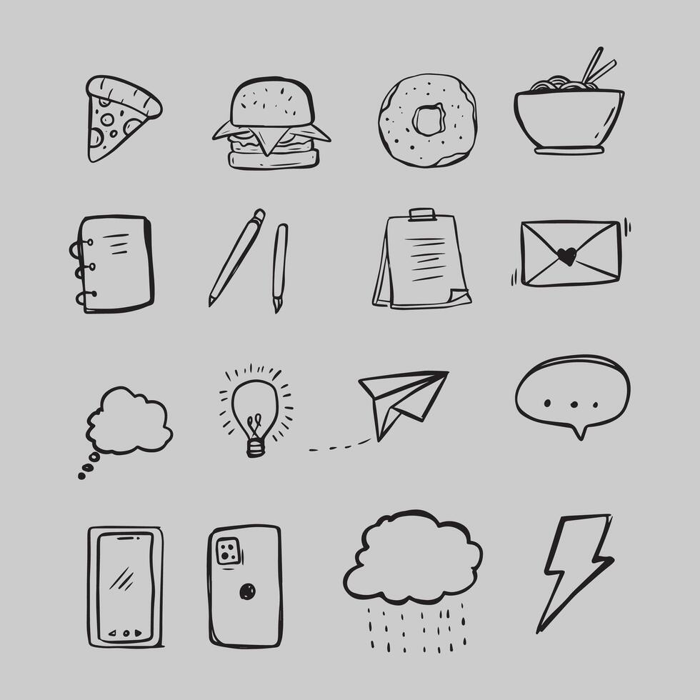 Random symbol icon hand drawn illustration vector
