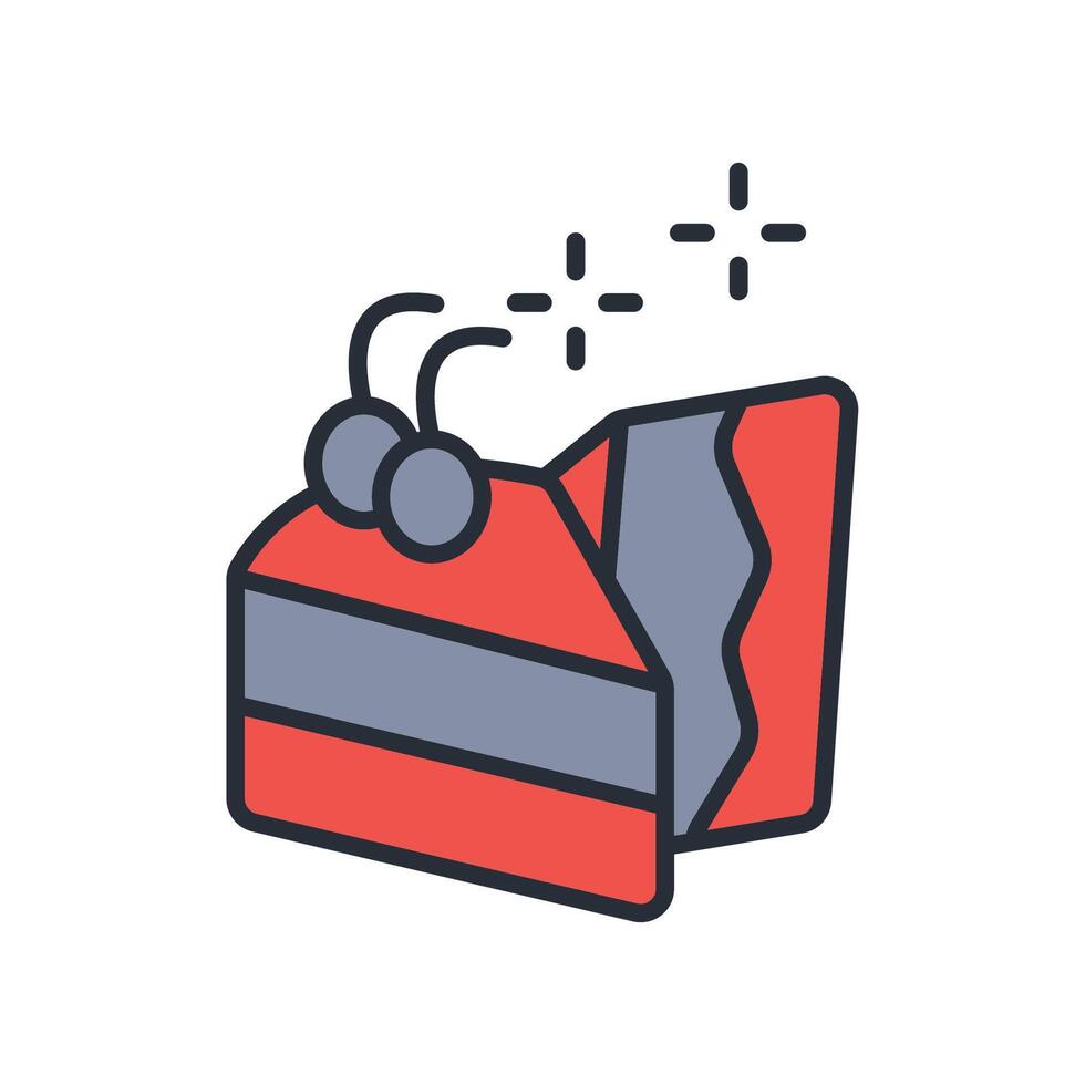 dessert icon. .Editable stroke.linear style sign for use web design,logo.Symbol illustration. vector