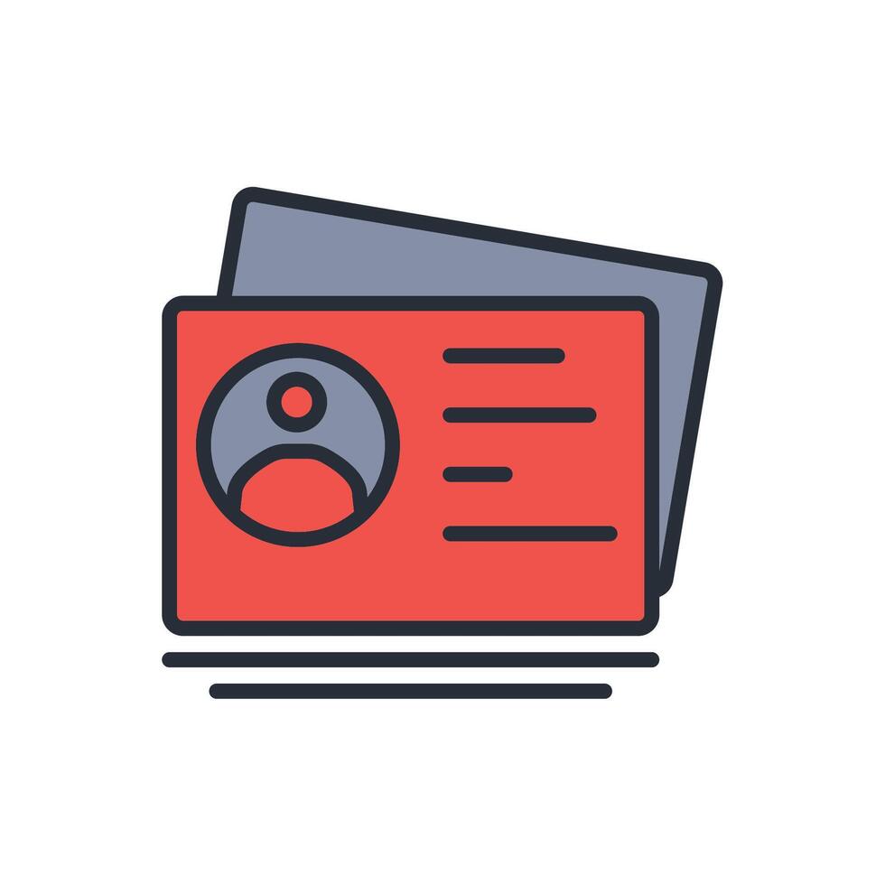 personal information icon. .Editable stroke.linear style sign for use web design,logo.Symbol illustration. vector