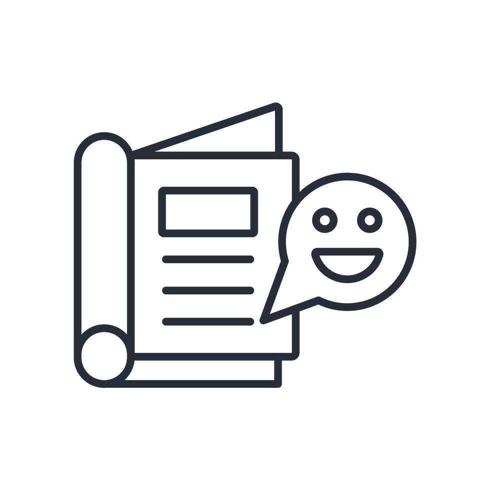 comedy book icon. .Editable stroke.linear style sign for use web design,logo.Symbol illustration. vector