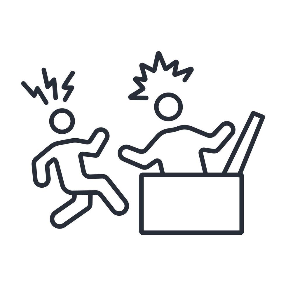 prank icon. .Editable stroke.linear style sign for use web design,logo.Symbol illustration. vector