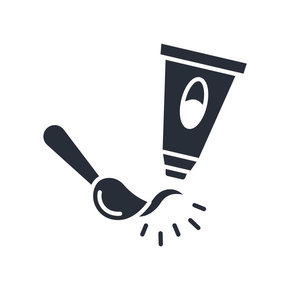 painting tube icon. .Editable stroke.linear style sign for use web design,logo.Symbol illustration. vector