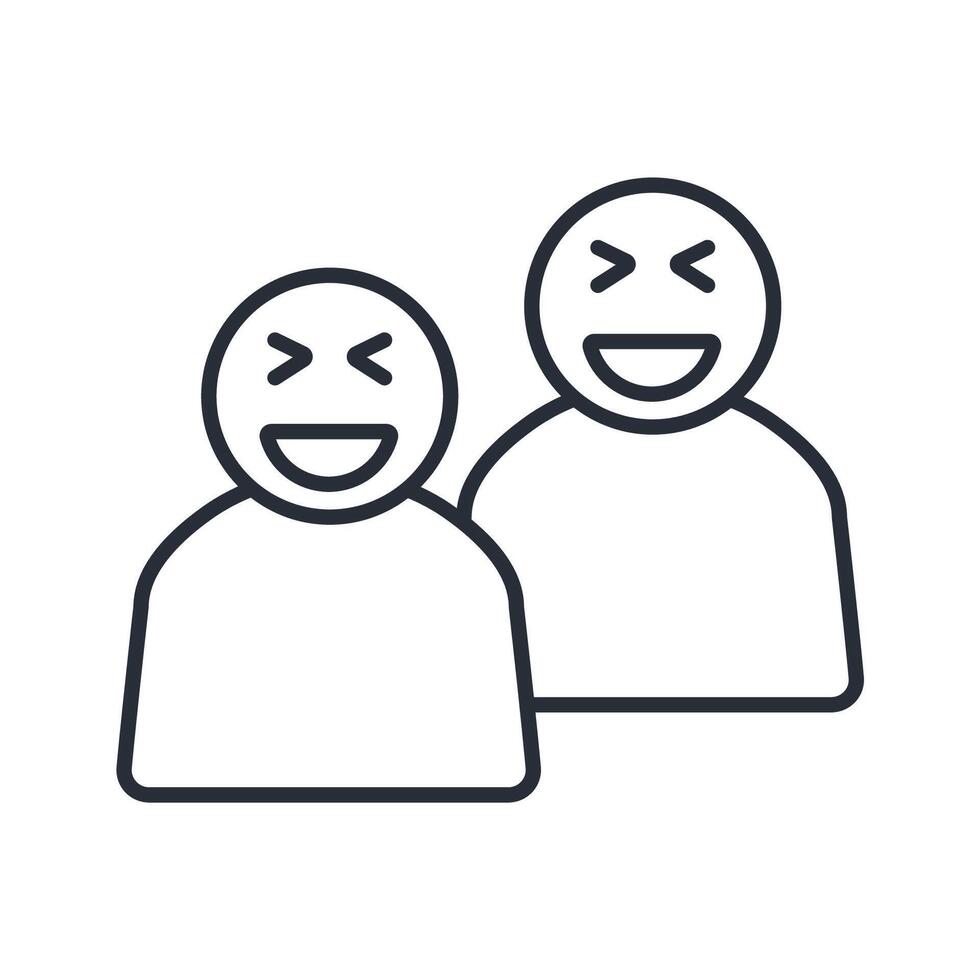 laughter icon. .Editable stroke.linear style sign for use web design,logo.Symbol illustration. vector
