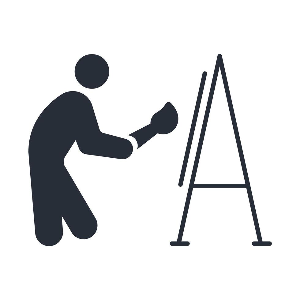 Paint icon. .Editable stroke.linear style sign for use web design,logo.Symbol illustration. vector